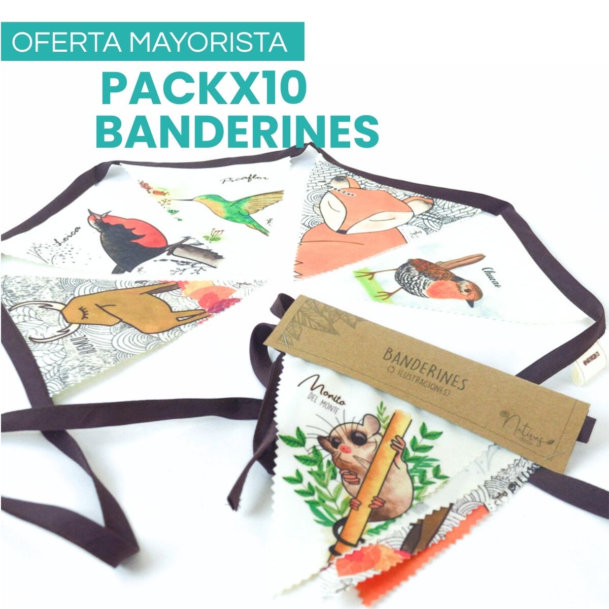 PACK BANDERINES FAUNA