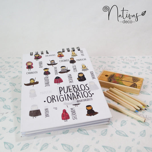 Libro para pintar Pueblos originarios